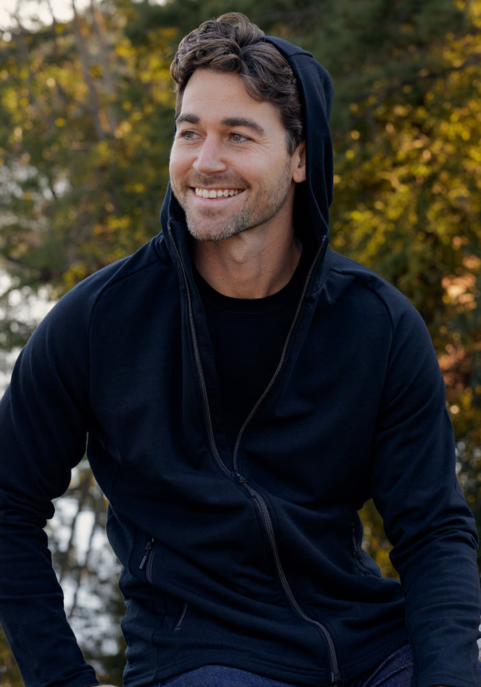 Men's Merino Wool Zip Up Hoodie | Boulder Midweight Warmth – Woolx