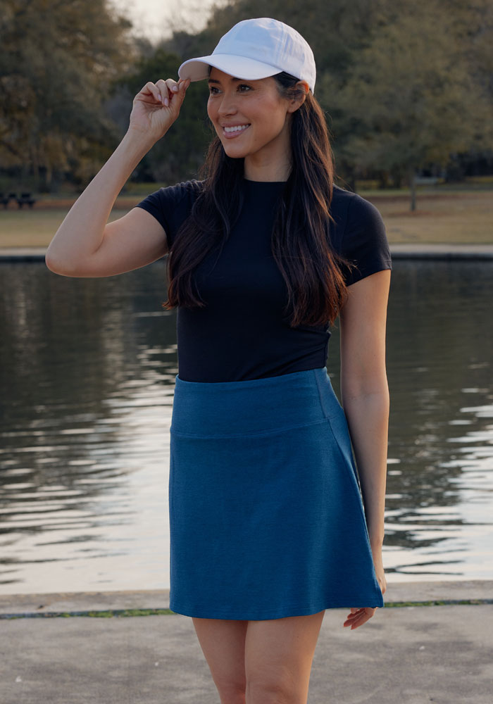 Sienna Skort - Majolica Blue – Woolx