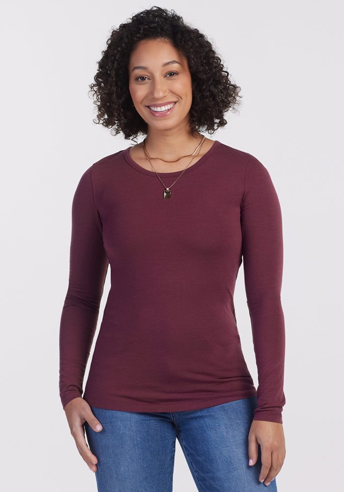 Merino Wool Layers for Women | Remi Long Sleeve Scoop Neck – Woolx