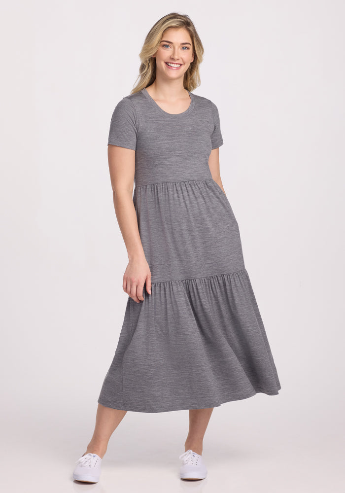 Lucia Dress - Graphite Heather Graphite Heather / 2X Lucia Dress - Graphite Heather Graphite Heather / 2X