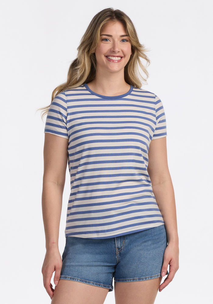 Womens Merino Wool Crew Neck Tee - Loose Fitting Breathable T