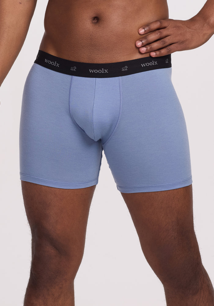 Jazzy No Fly Boxer Briefs Stonewash – Woolx - Main Image