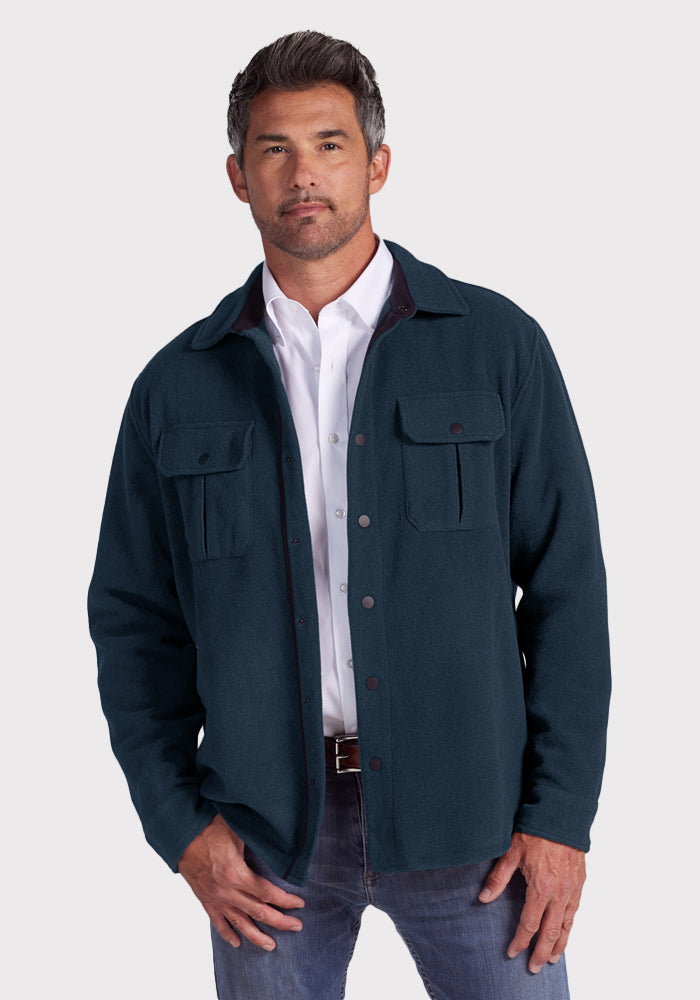 Mens Merino Wool Shirt Jac - Woolx Wilder - Free Shipping