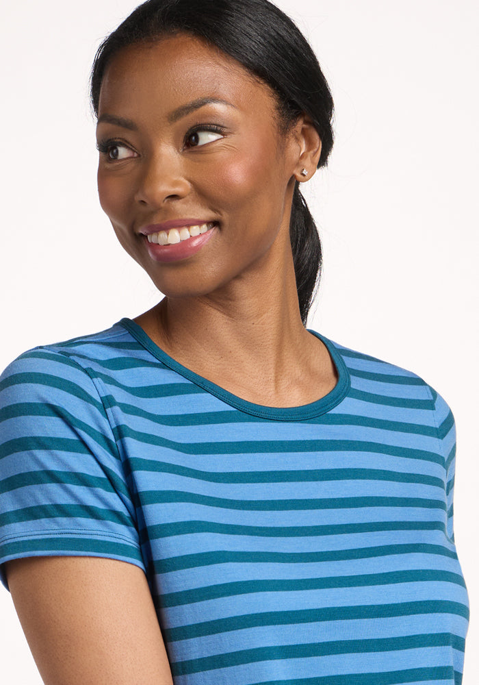 Womens Merino Wool Crew Neck Tee - Loose Fitting Breathable T