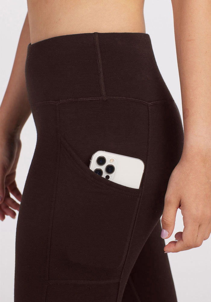 Petite Merino Wool Leggings with Pockets Warm Functional for Cold Weather Woolx