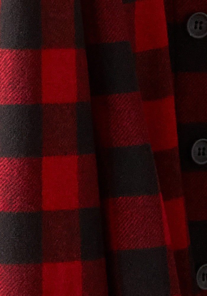 Burlington Jacket Red Black Plaid Woolx