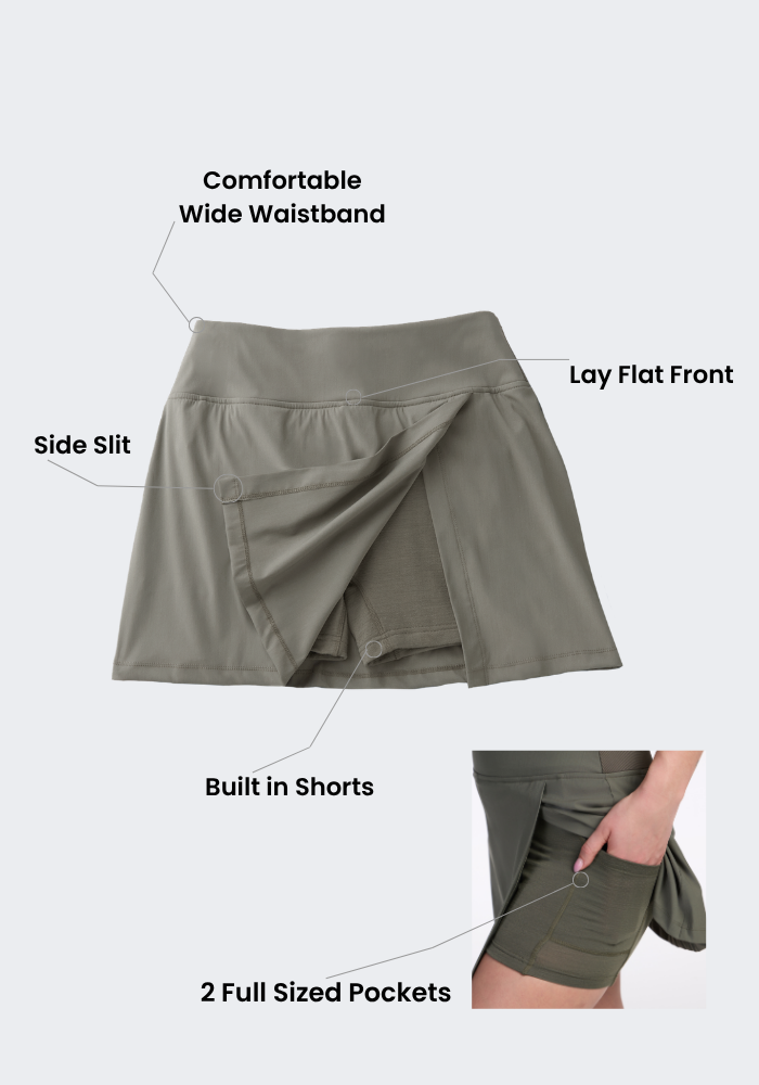 Womens Wool Skort - Lightweight Merino Wool Skirt With Pockets – Woolx Womens Wool Skort - Lightweight Merino Wool Skirt With Pockets – Woolx