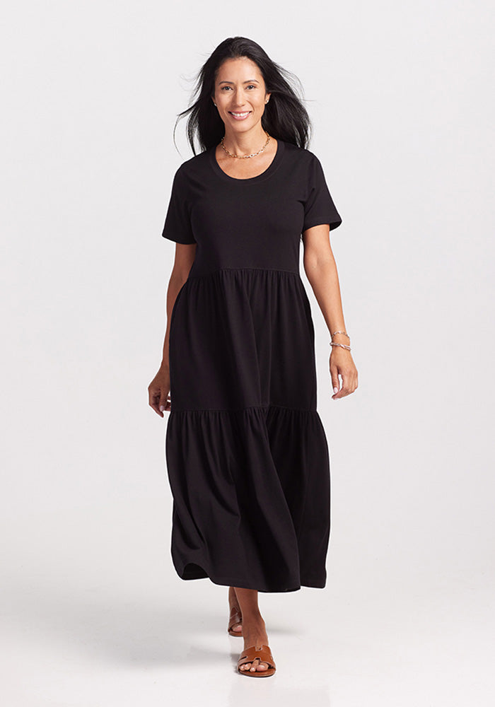 Model wearing Lucia Dress - Black