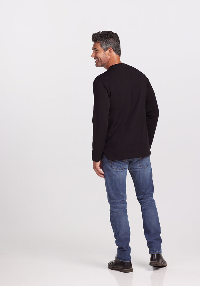 Mens Merino Wool Henley - Woolx Jackson