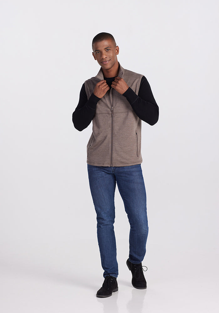 Mens Merino Wool Zip Up Vest - Warm Wool Vest - Free Shipping – Woolx