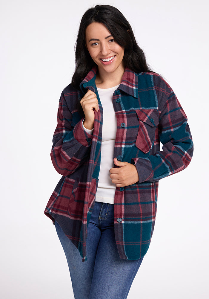 Plaid Shacket | Sawyer Oversized Merino Wool Shirt Jacket – Woolx