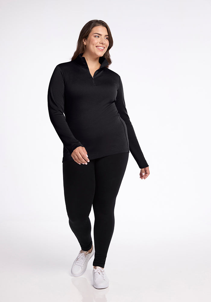 Best Ski Base Layer Merino Wool | Warm & Breathable Brooke 1/4 Zip – Woolx