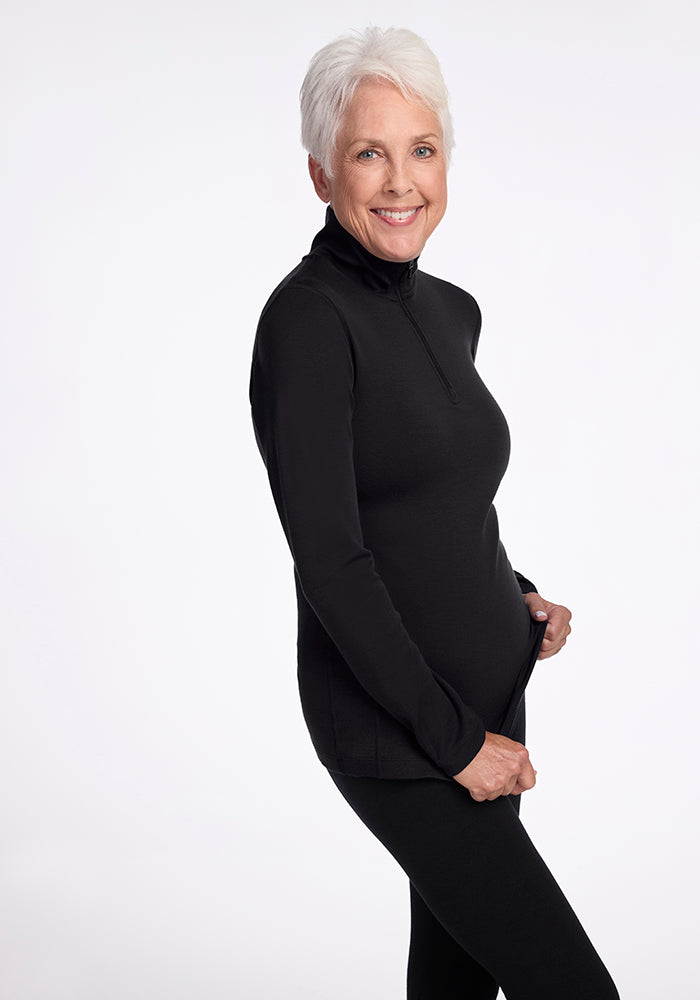 Best Ski Base Layer Merino Wool | Warm & Breathable Brooke 1/4 Zip