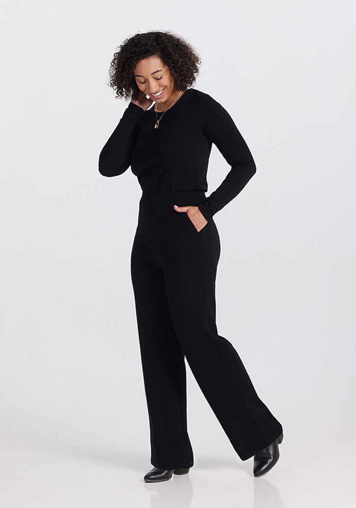 Model wearing Rilynn Jumpsuit - Black