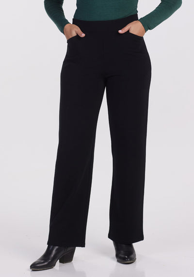 Model wearing Ellie pants - Black | Tori is 5'7", wearing a size S