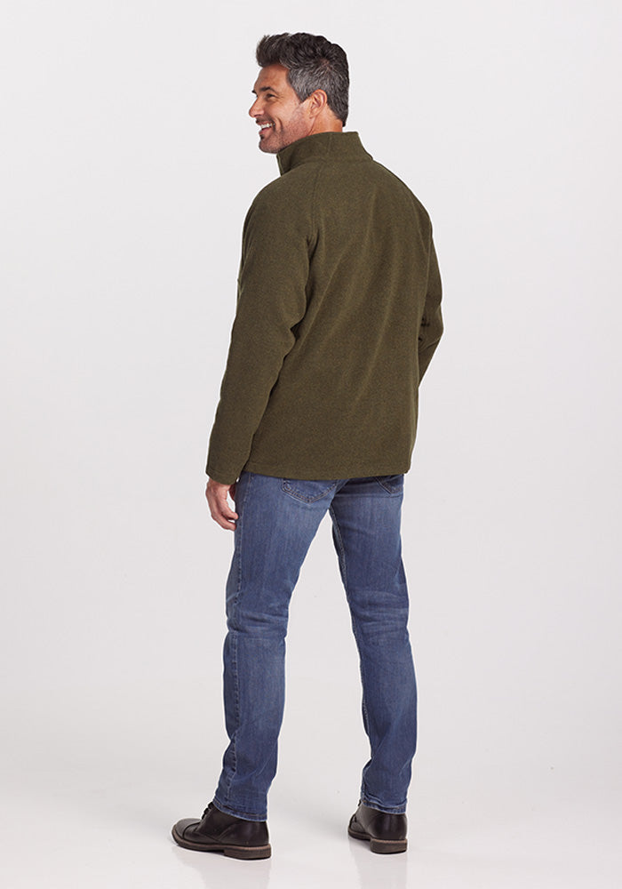 FEELS 上杉柊平　URBAN WOOL BLOUSON MOSS GREEN Mens Merino Wool Zip Up Jacket - Extremely Warm – Woolx