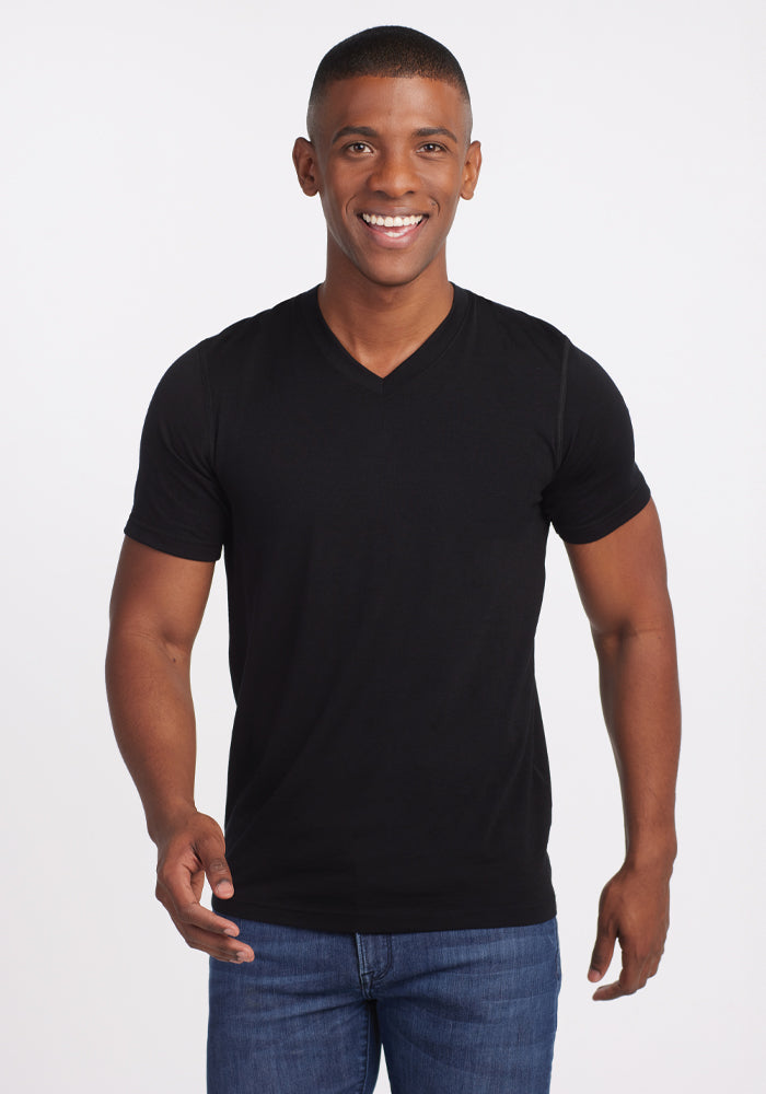 Mens Merino Wool V Neck T Shirt - Soft as Cashmere – Woolx