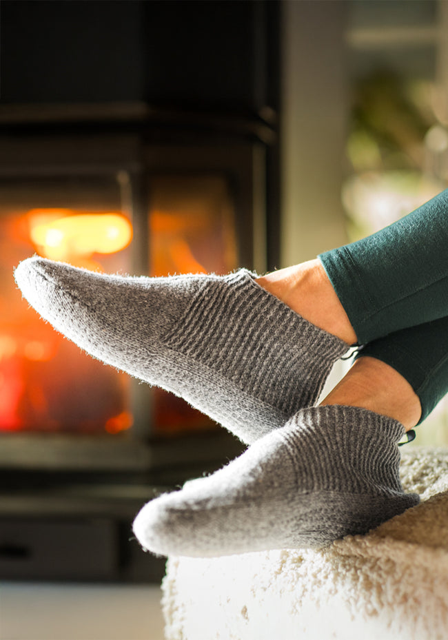 Womens Gripper Slippers - Gentle Grey