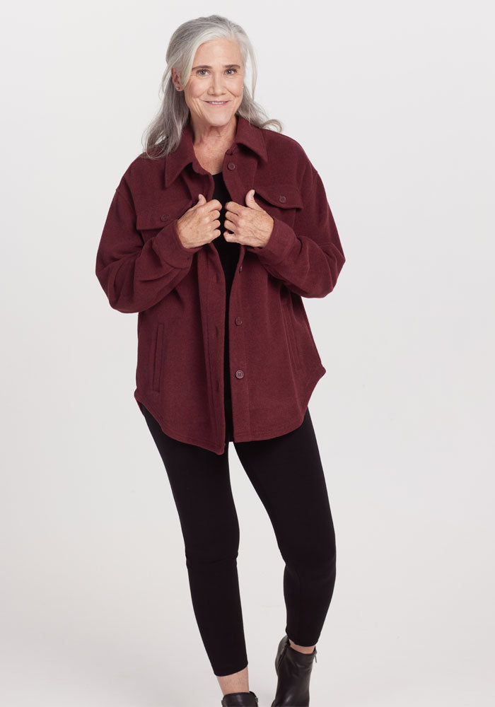 Womens Shacket - Sawyer ShirtJac - Warm Merino Wool Jackets – Woolx
