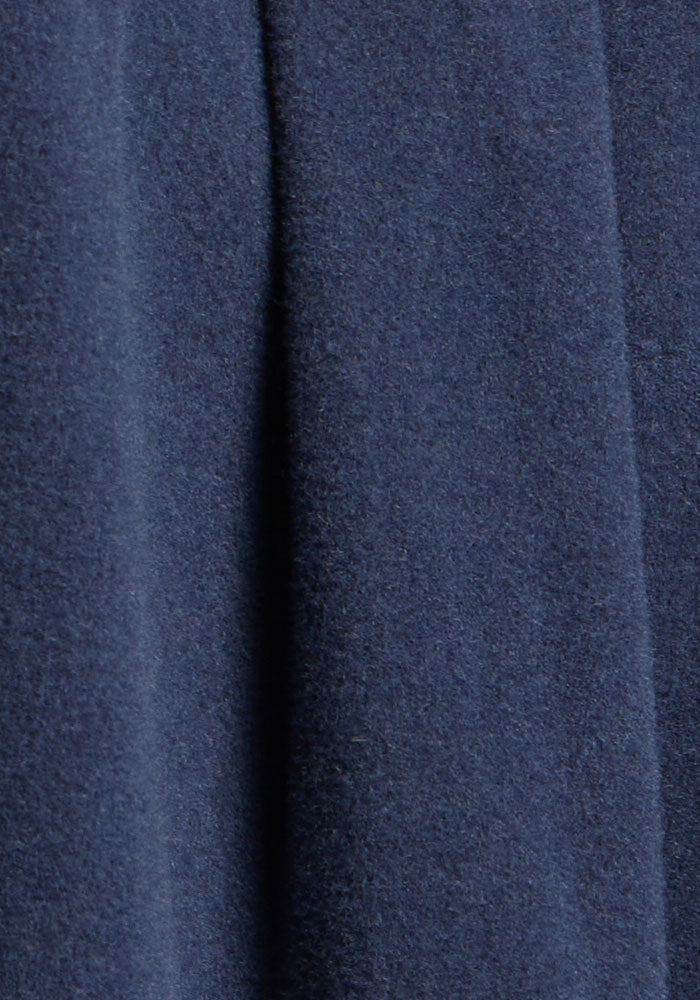 Close-up of Woolx Jovie Shacket in Deep Dive, highlighting its soft, textured merino wool—ideal for cozy layering.