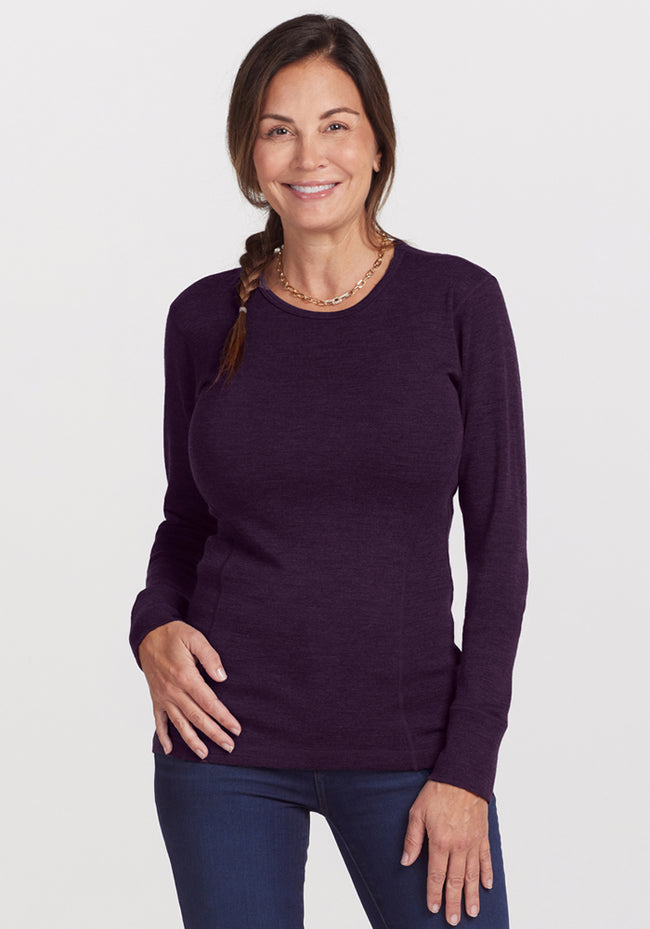 Hannah Long Sleeve Top - Deep Plum