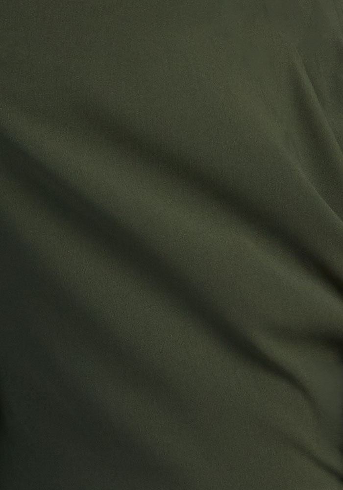 Close-up of Woolx Palmer Joggers - Duffel Bag fabric—ideal for lightweight, comfy joggers with a soft drape.