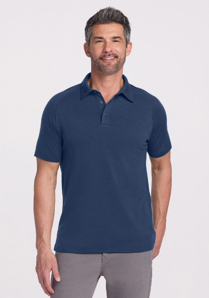 Mens Merino Wool Polo Shirt - Woolx Summit