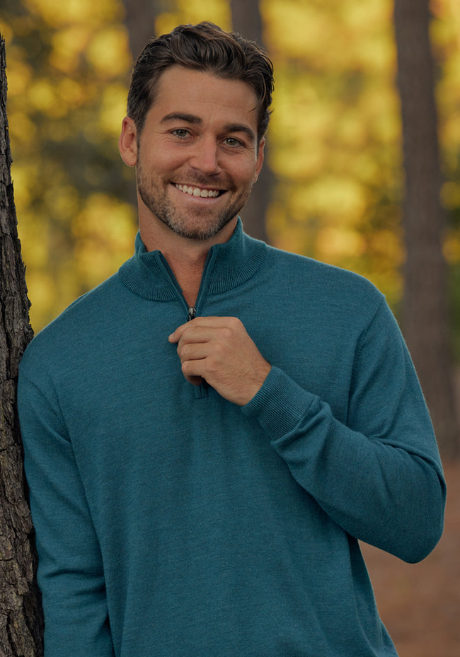 Enzo Quarter Zip - Harbor Teal