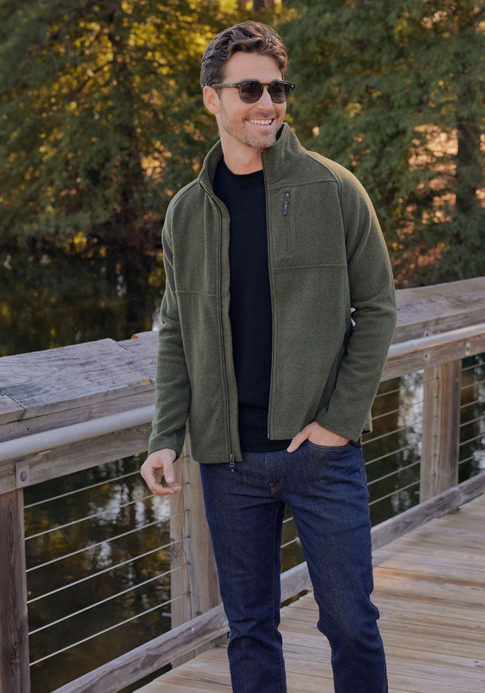 Mens Merino Wool Zip Up Jacket - Extremely Warm – Woolx