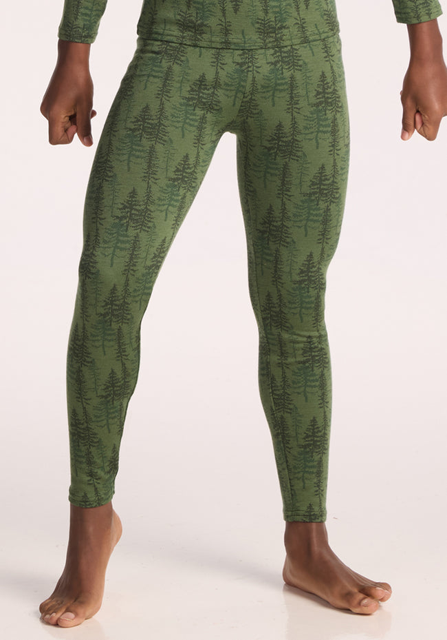 Kids Explorer Base Layer Bottoms - Forest Friends