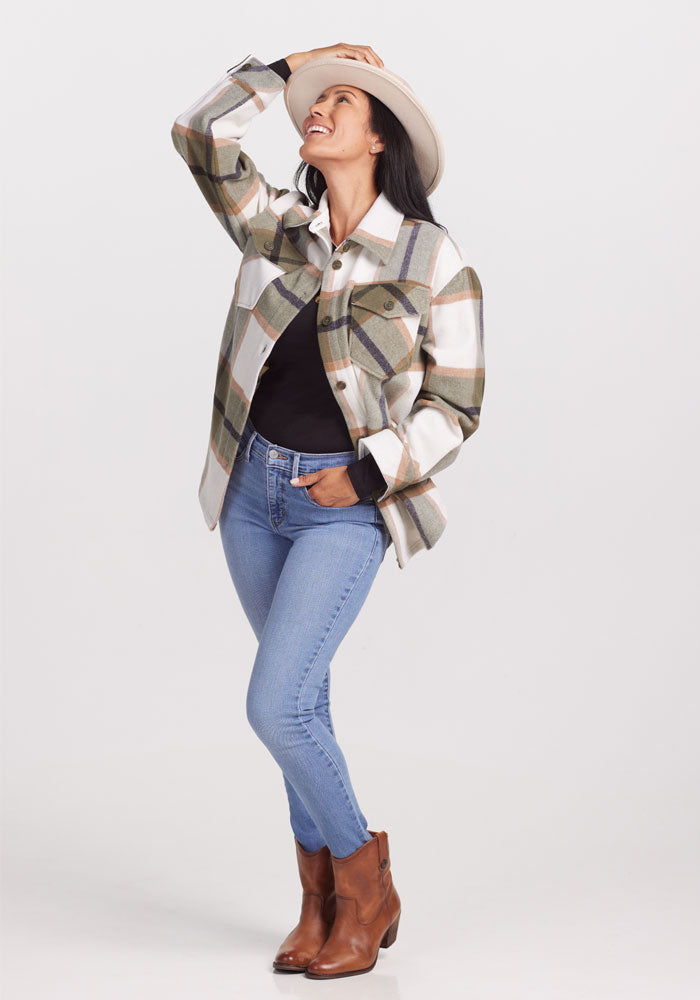 Womens Shacket - Sawyer ShirtJac - Warm Merino Wool Jackets – Woolx