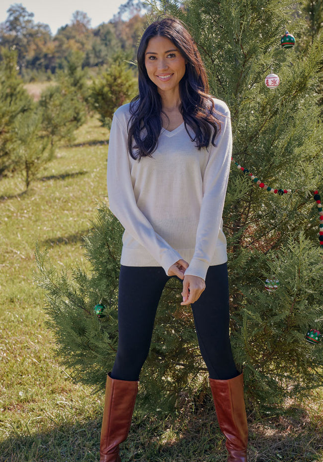 Francesca Sweater - Dewdrop Pearl