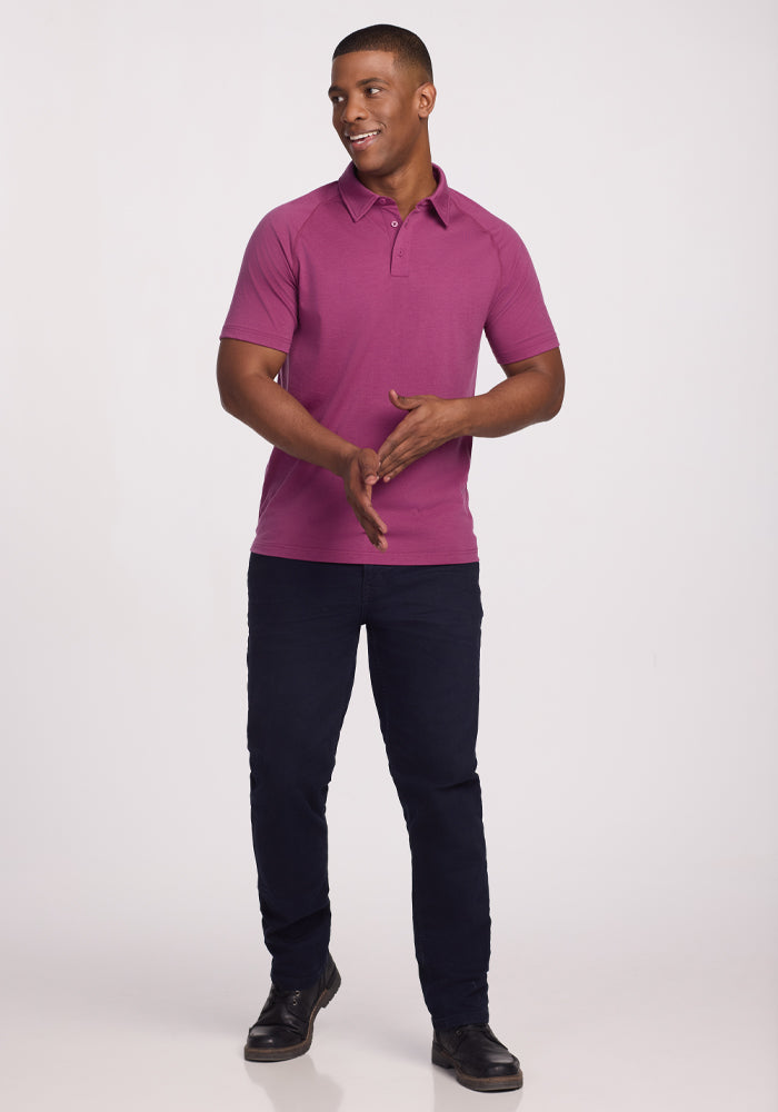 Mens Merino Wool Polo Shirt - Woolx Summit