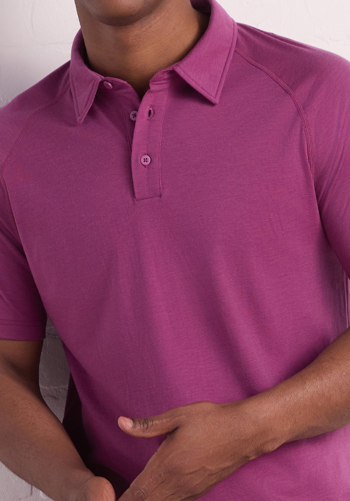 Mens Merino Wool Polo Shirt - Woolx Summit