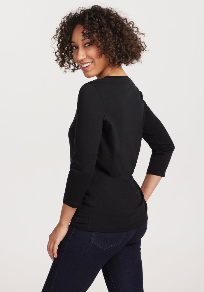 Women's Lightweight Merino 3/4 Sleeve Crew Neck Tee – Woolx