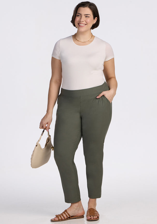 Nicole Tall Ankle Pant - Sage Olive