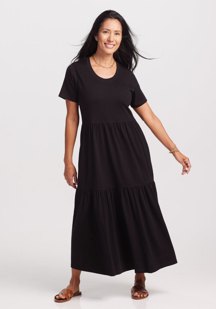 Everyday Merino Wool Long T Shirt Dress | Breathable & Moisture Wicking | All Season