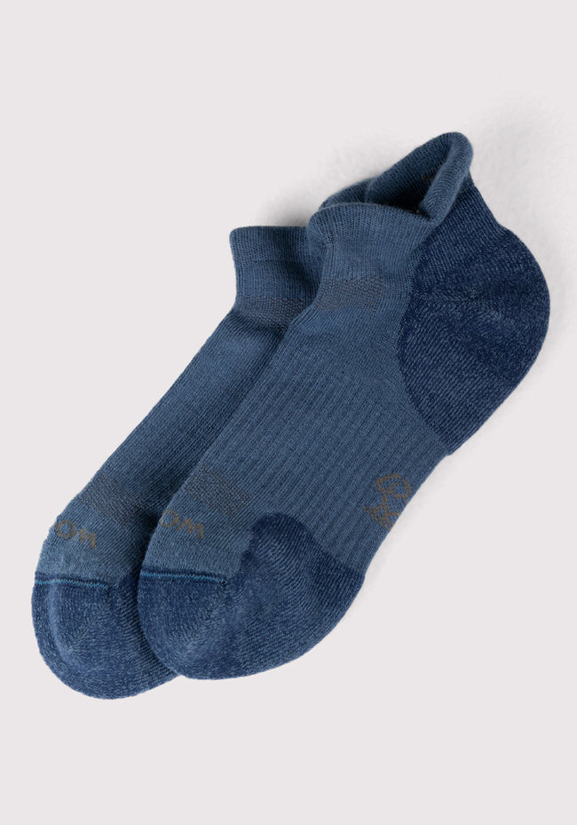 Mens Rowan No Show Socks - Majolica Blue