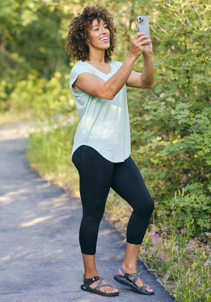 Women's Merino Wool Capris - Lightweight Leggings - Free Shipping