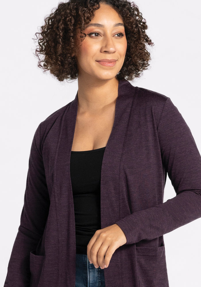 Paisley Cardigan Deep Plum