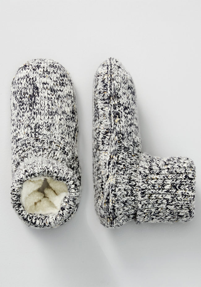 Men's Gripper Slipper Bootie - Speckled Stone