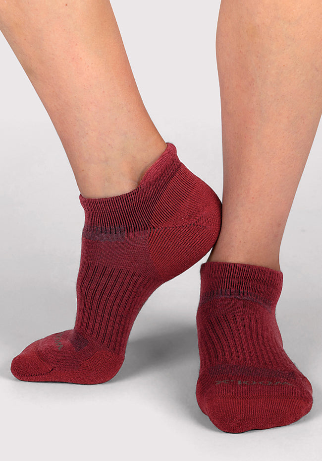 Womens Rowan No Show Socks - Rhubarb