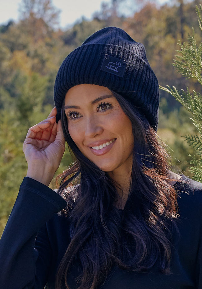 Ria Chunky Beanie - Black