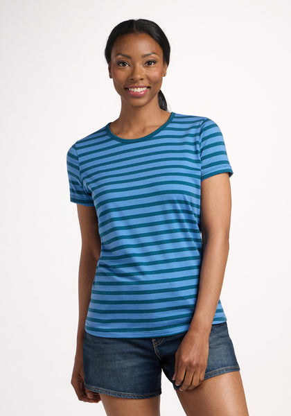 Womens Merino Wool Crew Neck Tee - Loose Fitting Breathable T