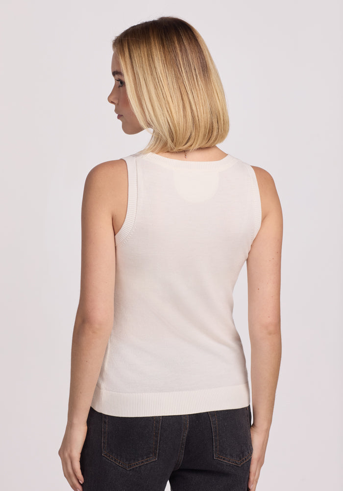 Chessy Tank Top - Dewdrop Pearl – Woolx