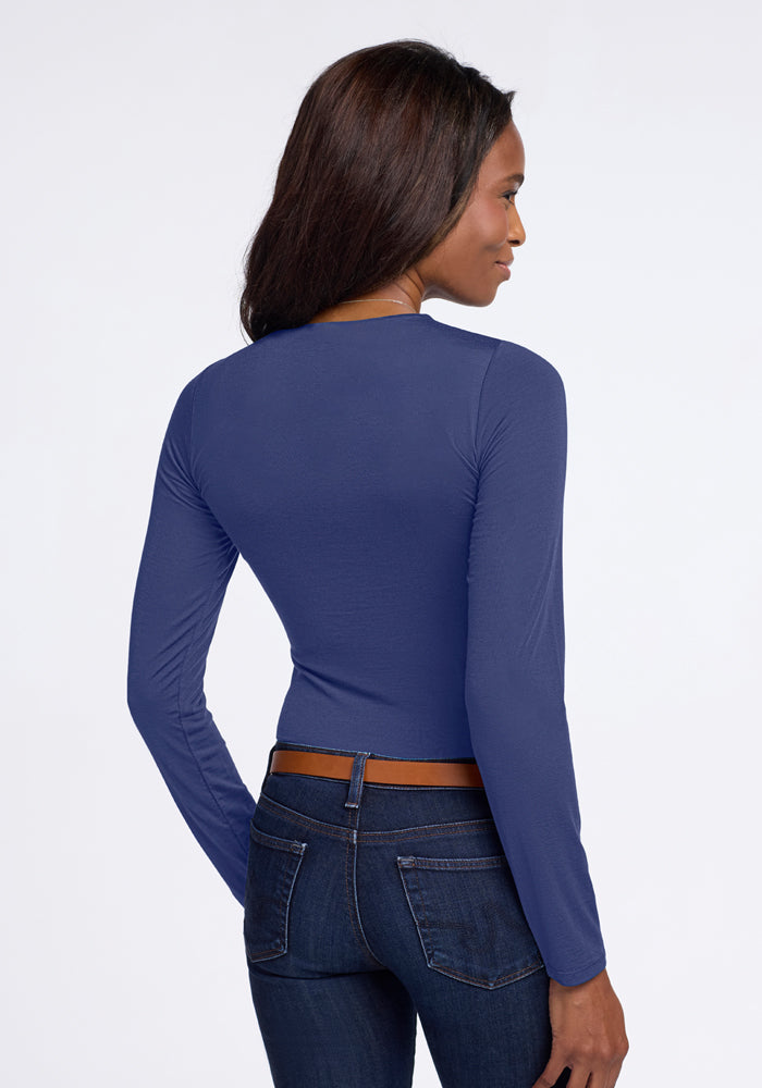 Merino Long Sleeve Bodysuit Denim main image 0