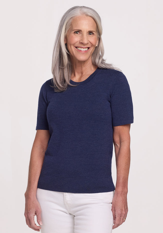 Anna Crew Sweater - Twilight Storm