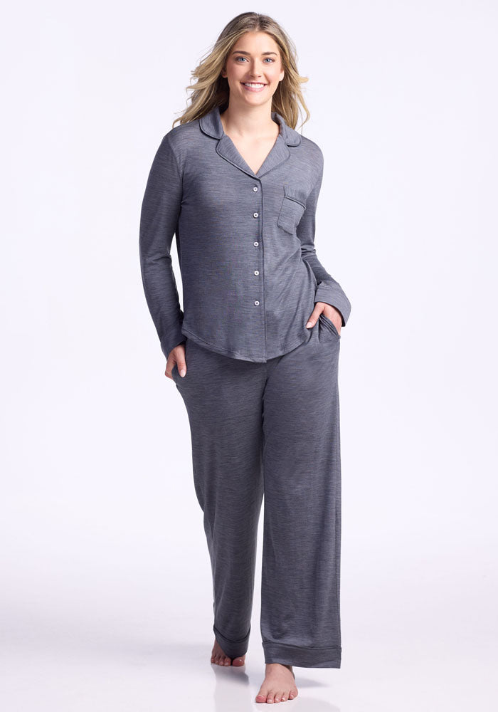 Harper FeatherTouch® Pajama Set Graphite Heather XSM
