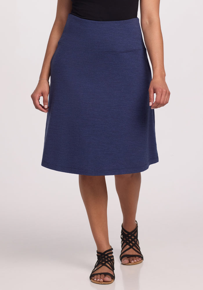 Marilyn Merino Wool Midi Skirt - Flowy A-Line Skirt for Women | Woolx