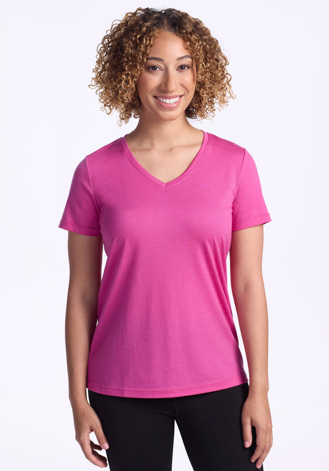 Junie V Neck - Blushing Violet